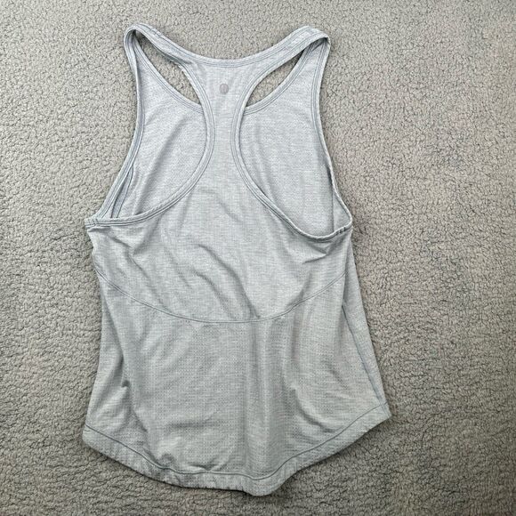 Lululemon gray flowy tank sz 10 - Picture 4 of 5